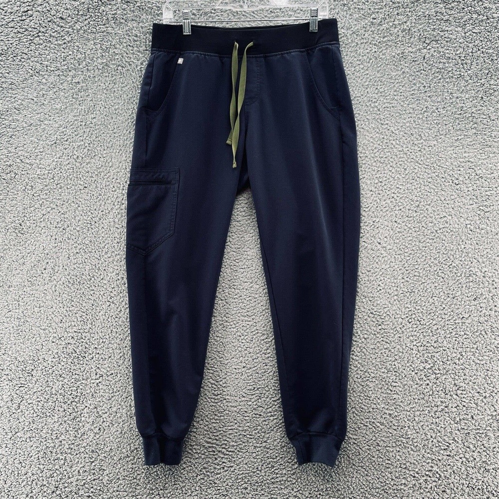 Figs Scrub Pants Womens Medium Navy Blue Zamora Jogger Technical Collection